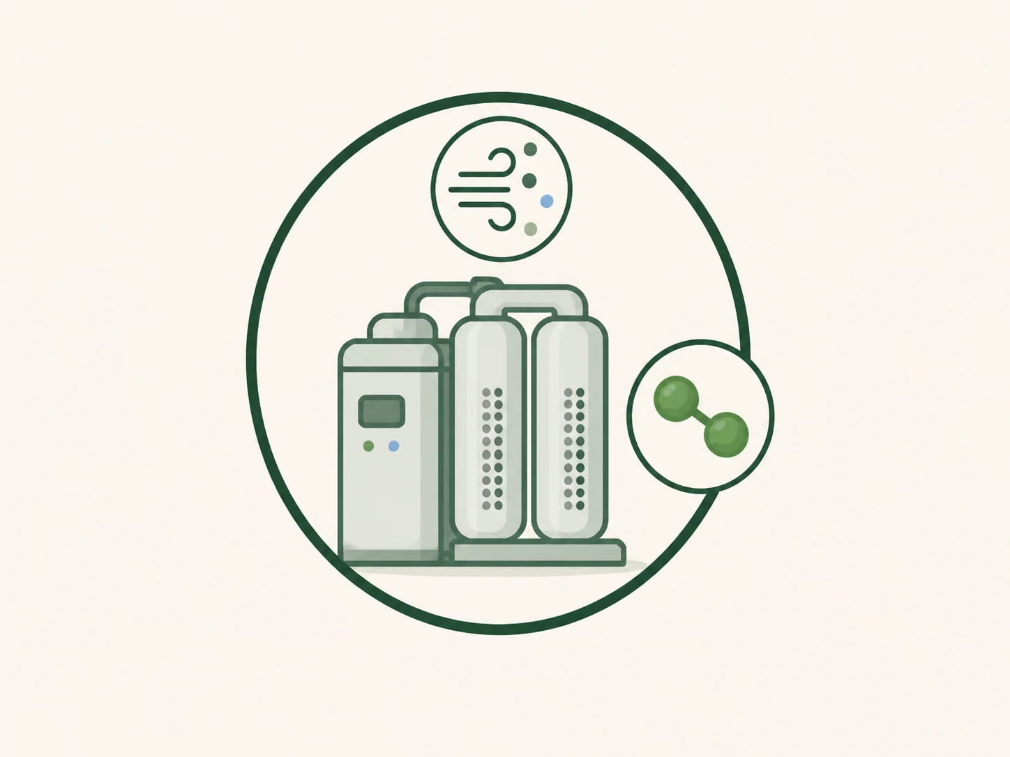 Nitrogen daripada udara: sistem pemisahan udara membekalkan nitrogen.